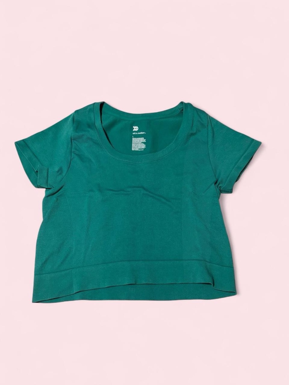 all in motion cropped scoop neck Short Sleeve Tee - Green